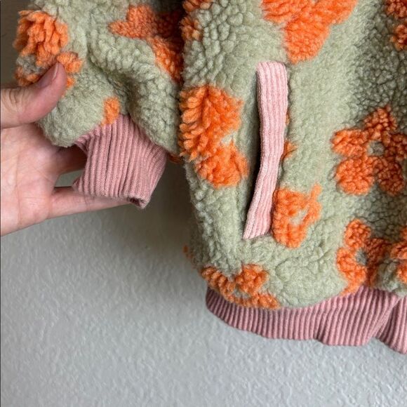 Nora Madison Floral Sherpa Jacket sz 3-4 - Picture 3 of 4